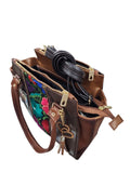 Carmina Leather Embroidered Handbag