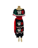 Off the Shoulder Victoria Butterfly Tricolor Dress