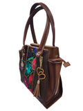 Carmina Leather Embroidered Handbag
