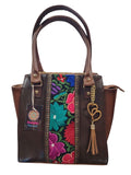 Carmina Leather Embroidered Handbag
