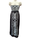 Sara Mexican Strapless Dress Black Silver