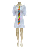 Maribel Mexican White Dress