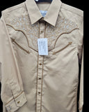 Texas Cowboy Khaki Ivory Shirt