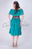 Mexican Campesina Midi Dress - Cielito Lindo