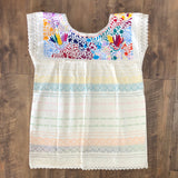 Mexican Oaxaca Cream Blouse - Cielito Lindo