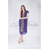 Mexican Huipil Kaftan Dress Purple
