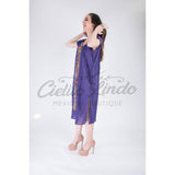 Mexican Huipil Kaftan Dress Purple