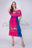 Off the Shoulder Victoria Dress Pink - Cielito Lindo