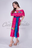 Off the Shoulder Victoria Dress Pink - Cielito Lindo