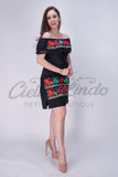 Azalea Mexican Off the Shoulders Dress Black - Cielito Lindo