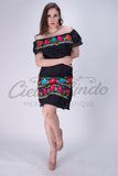 Azalea Mexican Off the Shoulders Dress Black - Cielito Lindo