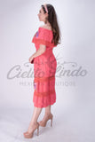 Off the Shoulder Victoria Dress Coral - Cielito Lindo