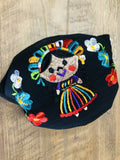 Accsessories Black with Red Dress Mexican Doll Black Face Mask