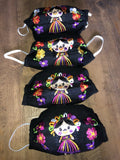 Accsessories Mexican Doll Black Face Mask