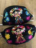 Accsessories Mexican Doll Black Face Mask