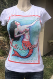 Mexican Printed T-Shirt La Sirena from La Loteria Mexicana - Cielito Lindo