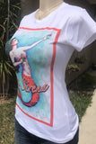 Mexican Printed T-Shirt La Sirena from La Loteria Mexicana - Cielito Lindo