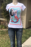 Mexican Printed T-Shirt La Sirena from La Loteria Mexicana - Cielito Lindo