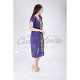 Mexican Huipil Kaftan Dress Purple