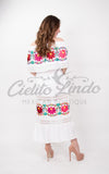 Mexican Luxury Fino Campesino Maxi Dress White - Cielito Lindo