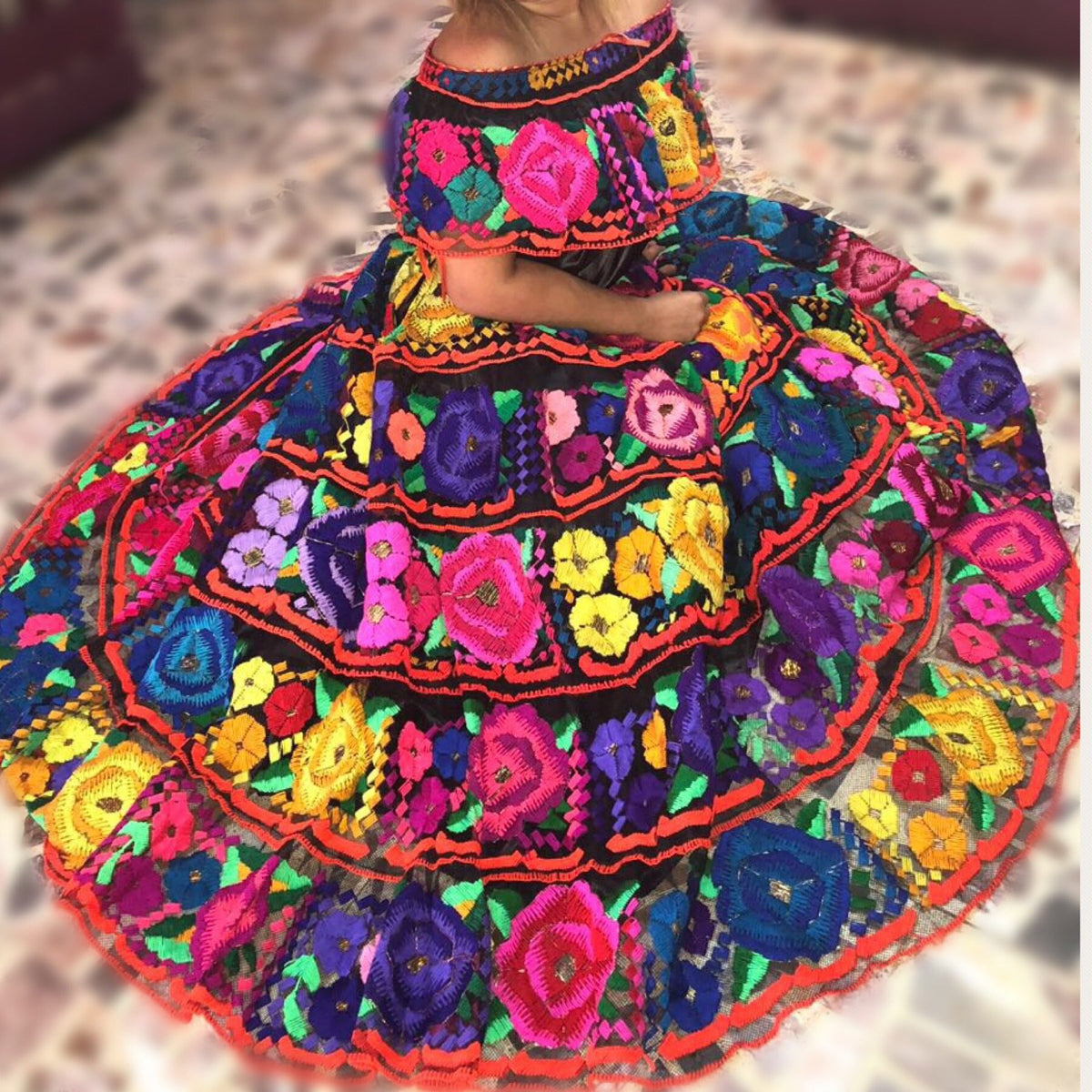 Mexican Chiapaneca Black Dress Cielito Lindo Mexican Chiapaneca Black Dress Cielito Lindo