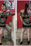 Dress S / Black Patria Dress Printed