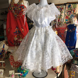 Girls Mexican Chiapaneca Dress for Girls White