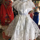 Girls Mexican Chiapaneca Dress for Girls White