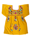 Mexican Tehuacan Full Blouse Mango Yellow - Cielito Lindo