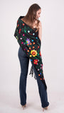 Mexican Handmade Embroidered Shawl Chilapa - Cielito Lindo