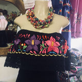 Azalea Mexican Off the Shoulders Dress Black - Cielito Lindo