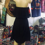 Azalea Mexican Off the Shoulders Dress Black - Cielito Lindo