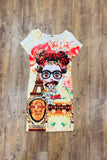 Frida Kahlo Bodycon Mini Dress Paris - Cielito Lindo