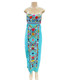 Sara Mexican Strapless Dress Mint