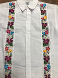 Men’s Guayabera Floral White - Cielito Lindo