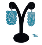 Virgen Papel Picado Earrings - Cielito Lindo