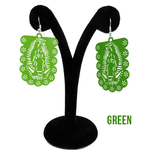 Virgen Papel Picado Earrings - Cielito Lindo