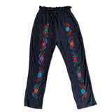 Embroidered Drawstring Pants - Cielito Lindo