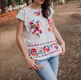 Mexican Handmade Embroidered Blouse Cuernavaca - Cielito Lindo
