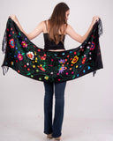 Mexican Handmade Embroidered Shawl Chilapa - Cielito Lindo