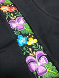 Men’s Guayabera Floral Black - Cielito Lindo