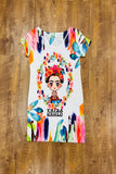 Frida Kahlo Bodycon Mini Dress Feathers - Cielito Lindo