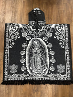 Unisex Mexican Poncho Virgen de Guadalupe