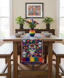 Sugar Skull Embroidered Table Runner