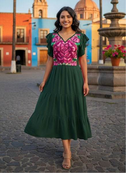 Claudia Dress Green