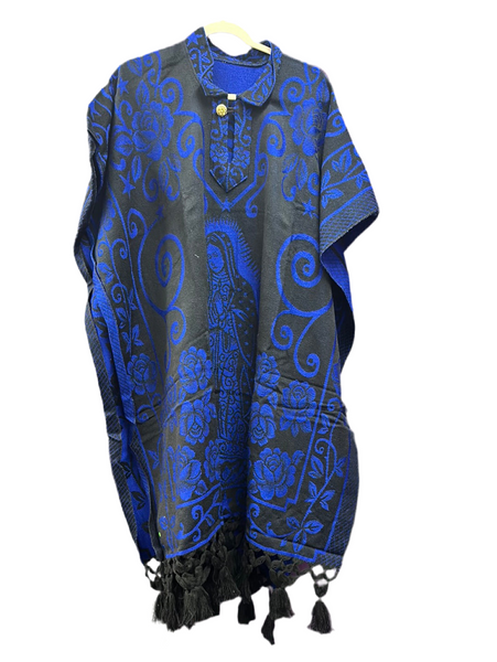 Guadalupe Poncho Dark Royal Blue