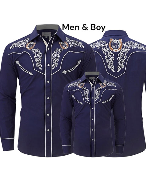 Texas cowboy Navy Blue shirt