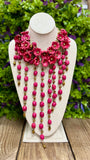 Mexican Agave Statement Floral Necklace & Earrings Set