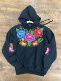 Zina Embroidered Hoodie Black