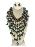 Jarritos Black/Multicolor Maxi Necklace & Earrings